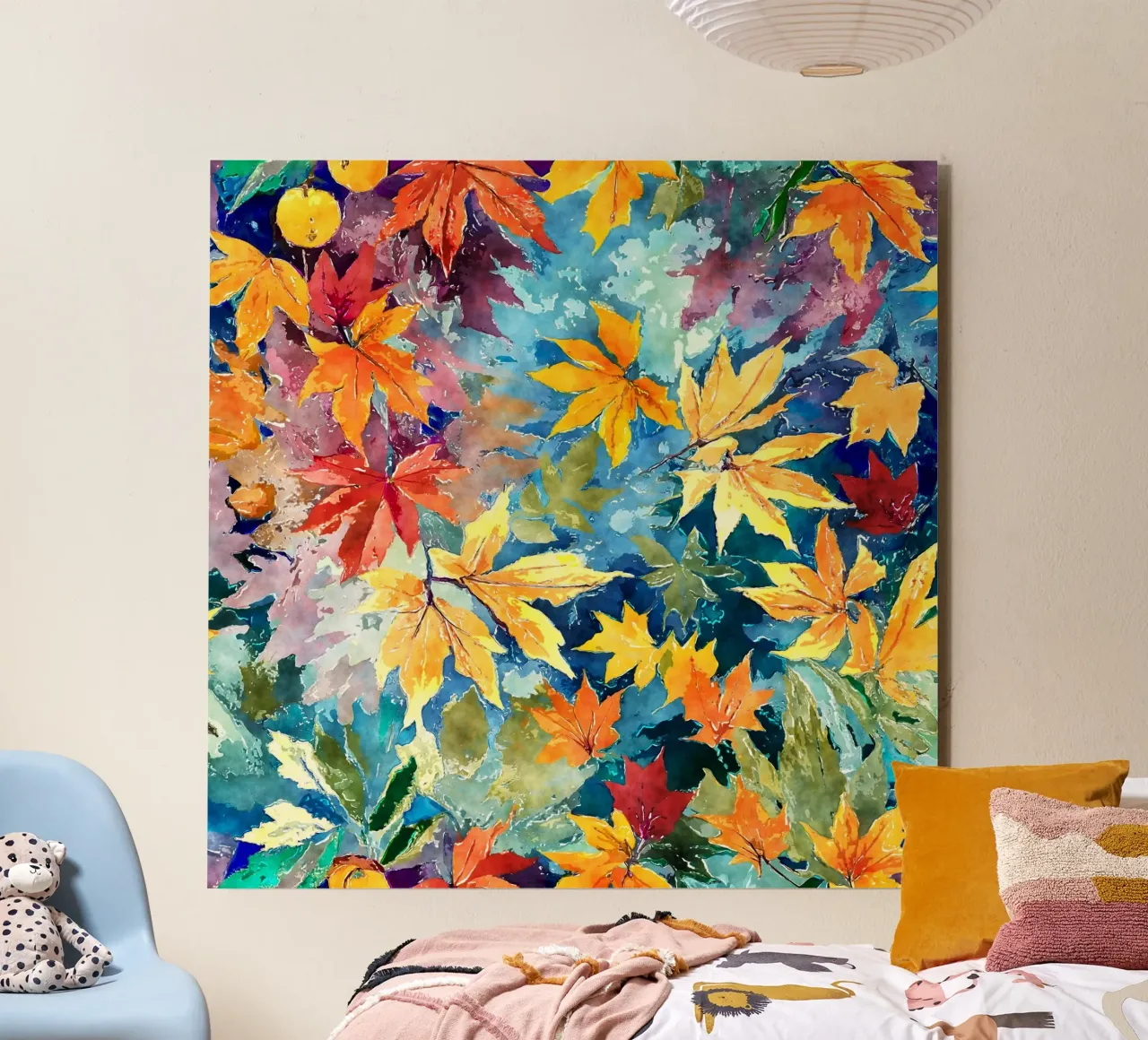 Vortice d'autunno alluminio dibond da Botanical Pattern House