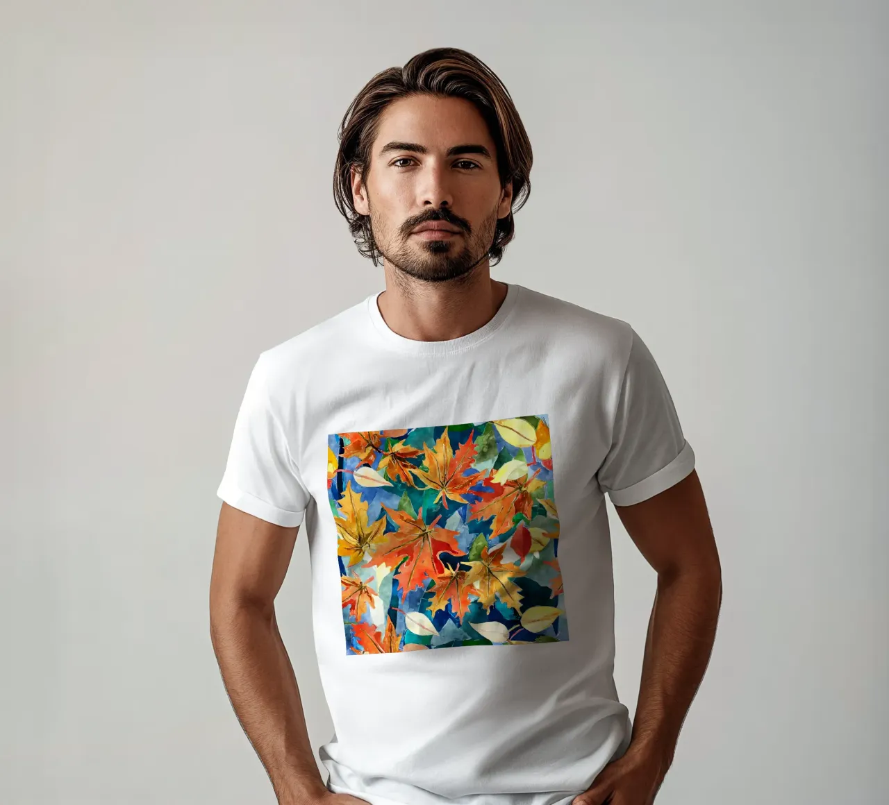 Vortice d'autunno t-shirt da Botanical Pattern House