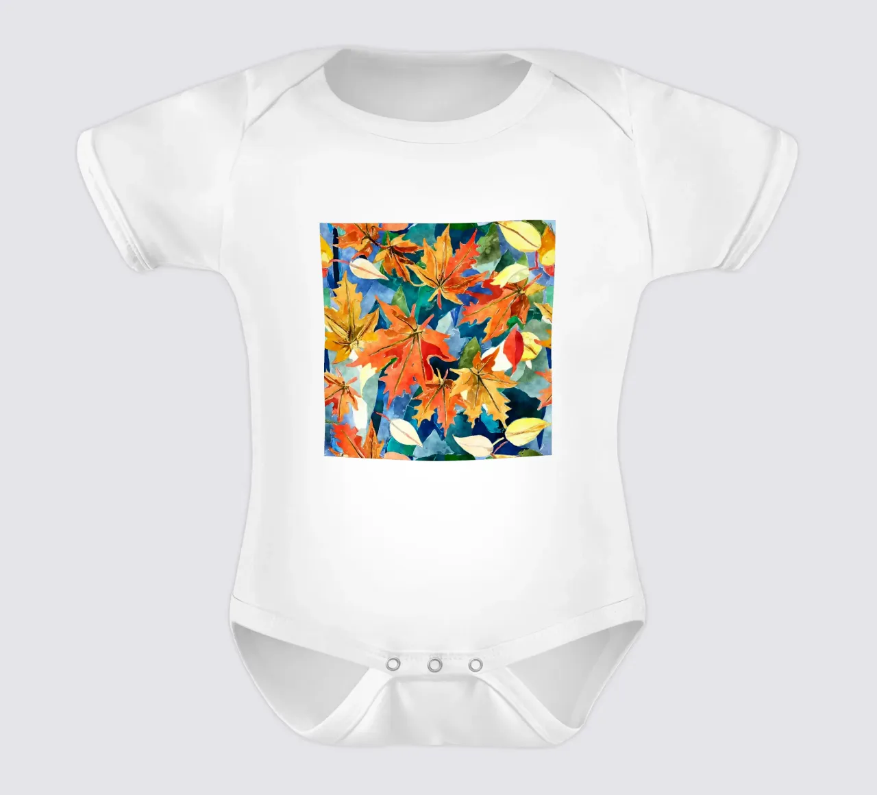 Vortice d'autunno body neonato maniche corte da Botanical Pattern House