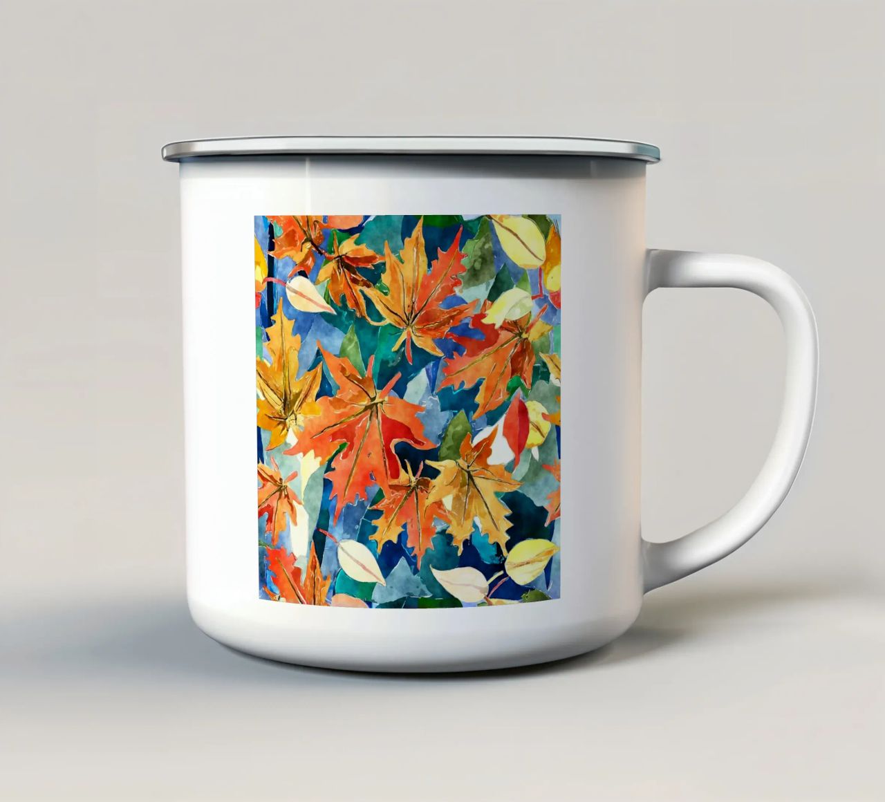 Vortice d'autunno tazza in smalto da Botanical Pattern House