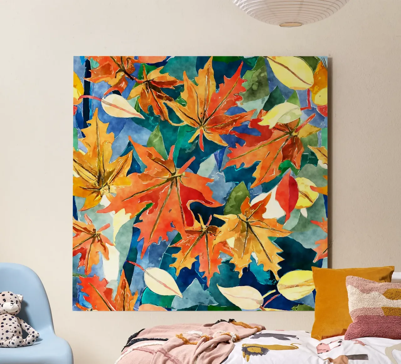Vortice d'autunno alluminio dibond da Botanical Pattern House