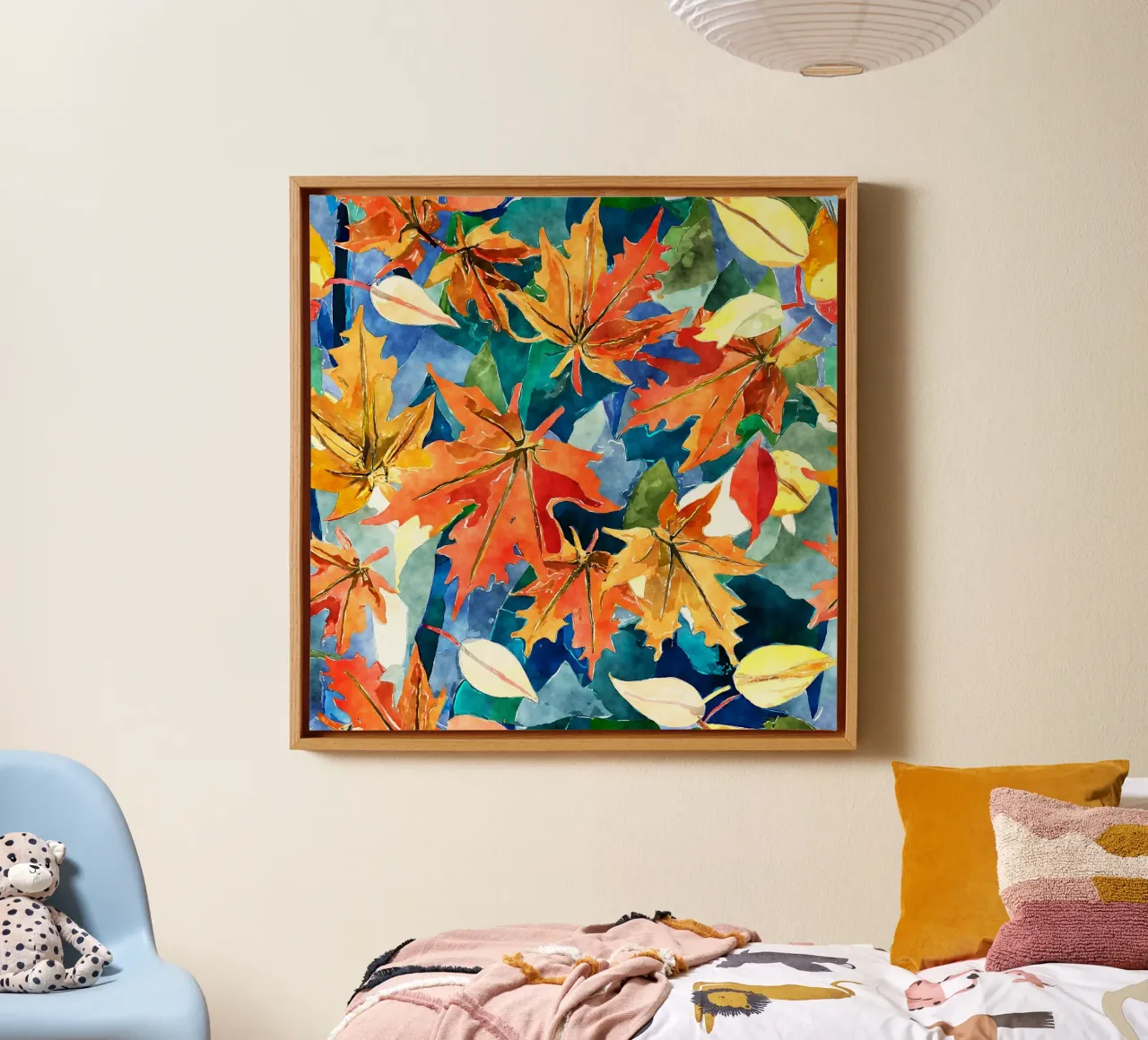 Vortice d'autunno tela con Cornice a cassetta da Botanical Pattern House