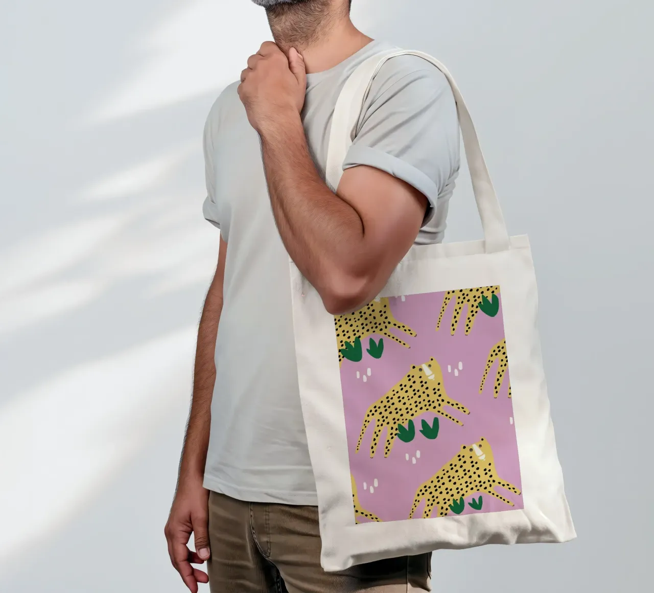 Leopards tote bag by Lora O'Callaghan