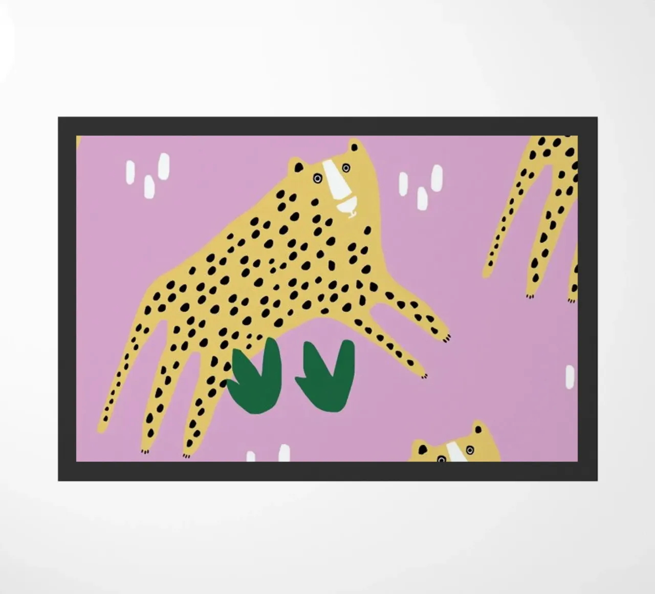 Leopards doormat by Lora O'Callaghan