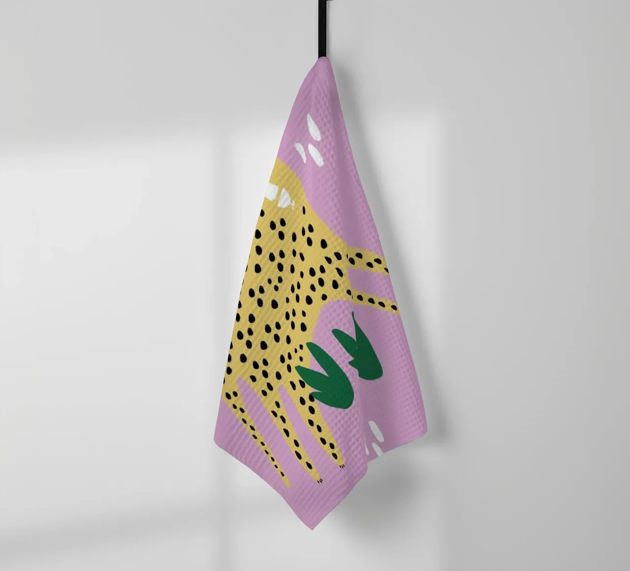 Leopards tea towel by Lora O'Callaghan
