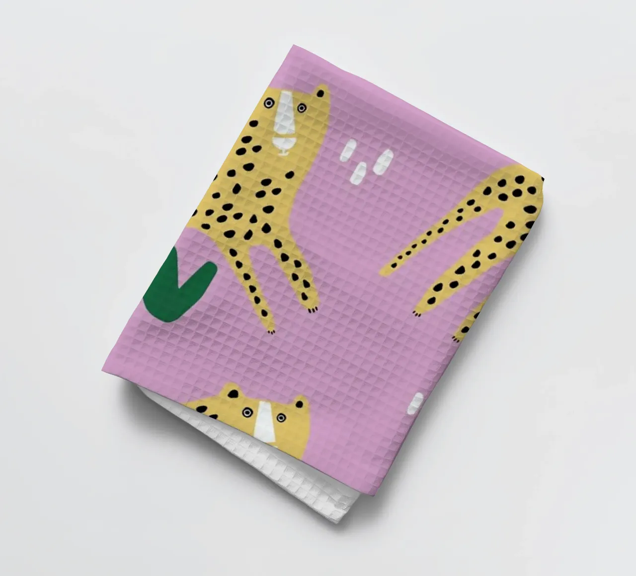 Leopards tea towel by Lora O'Callaghan