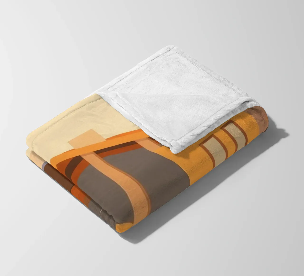 Casa moderna arancione e beige con balcone coperta in pile da DesignDoodle