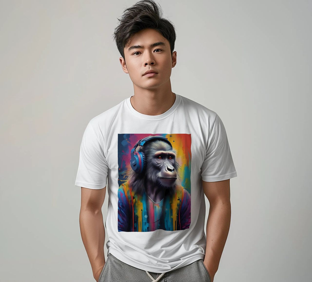 Babbuino melomane t-shirt da MakArena