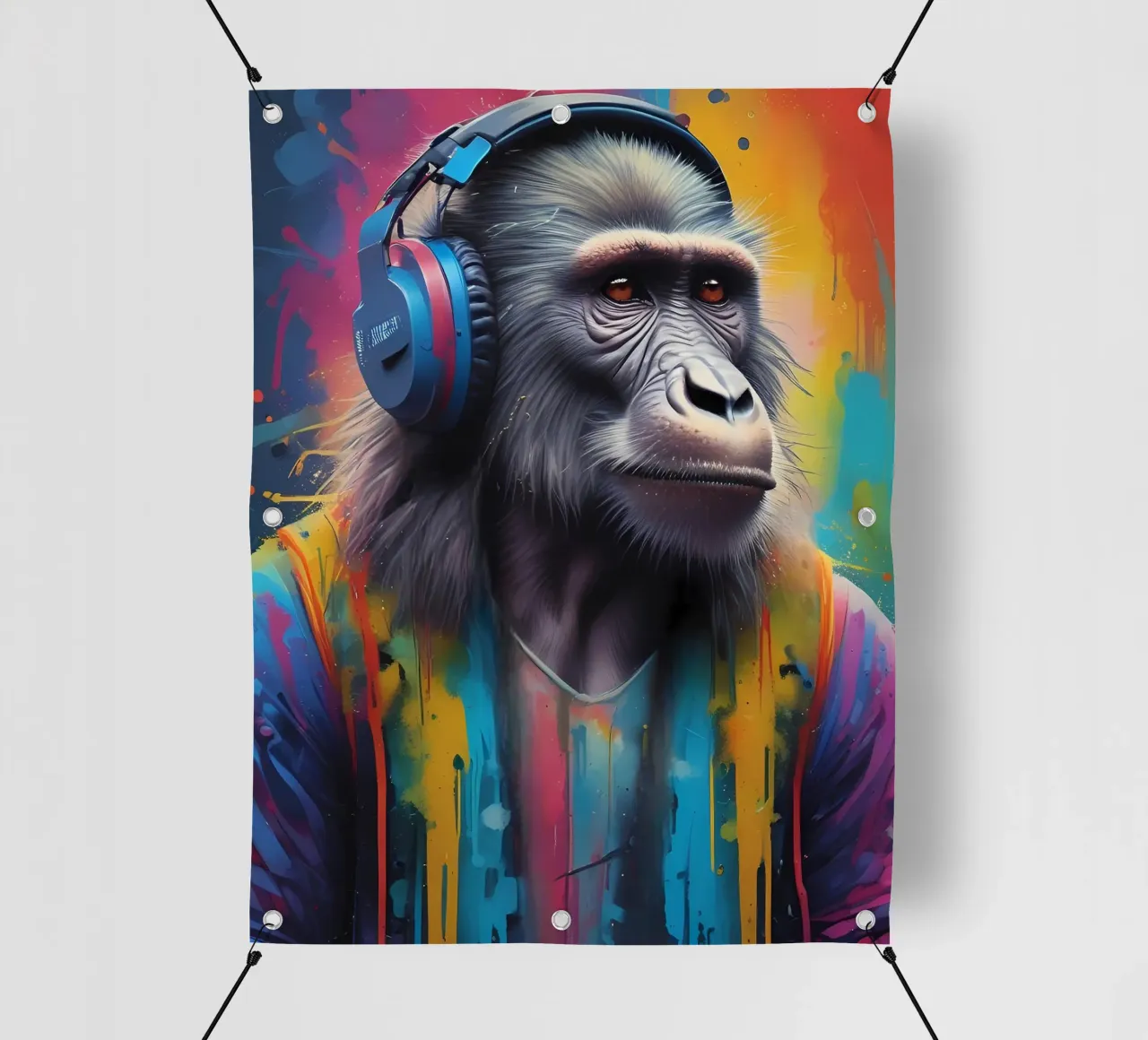 Babbuino melomane telo in pvc da MakArena