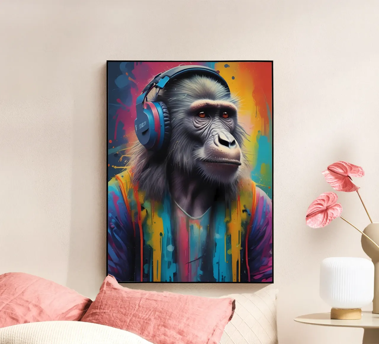 Baboon meloman acrylic glass by MakArena