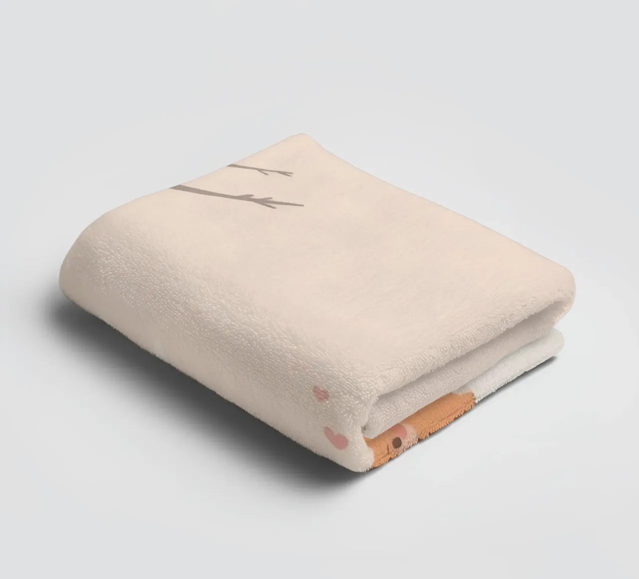 Children enjoy playtime with animals in a whimsical landscap towel by DesignDoodle