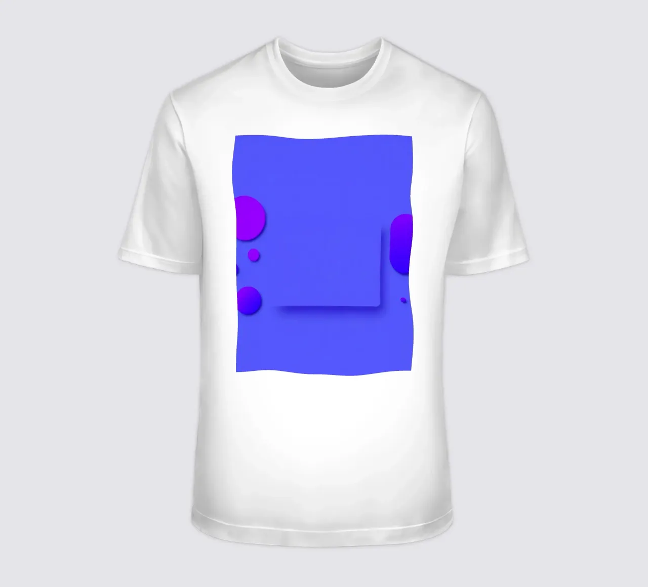 abstract shapes on blue background visually striking design t-shirt by DesignDoodle