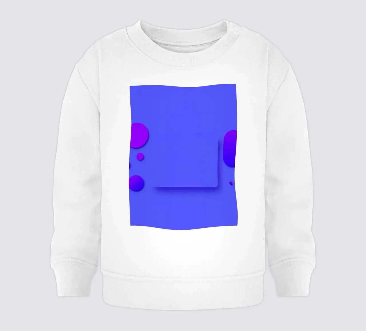 abstract shapes on blue background visually striking design baby sweatshirt by DesignDoodle