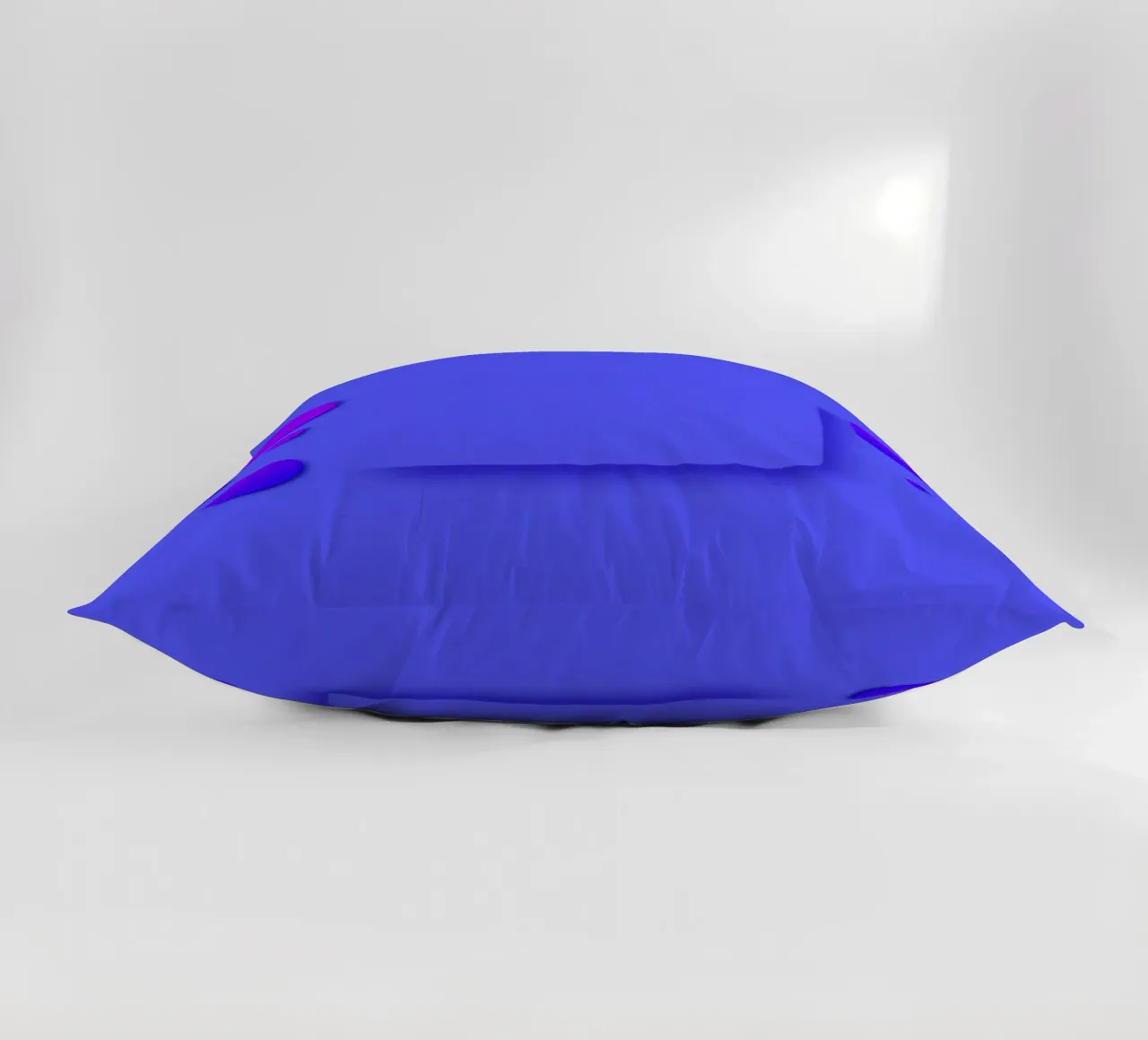 abstract shapes on blue background visually striking design decorative cushion by DesignDoodle