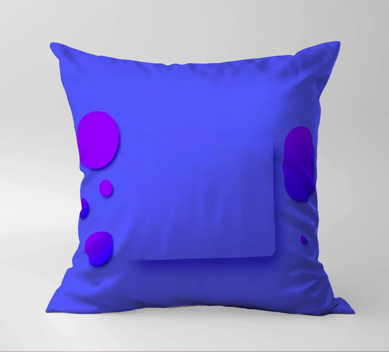 abstract shapes on blue background visually striking design decorative cushion by DesignDoodle