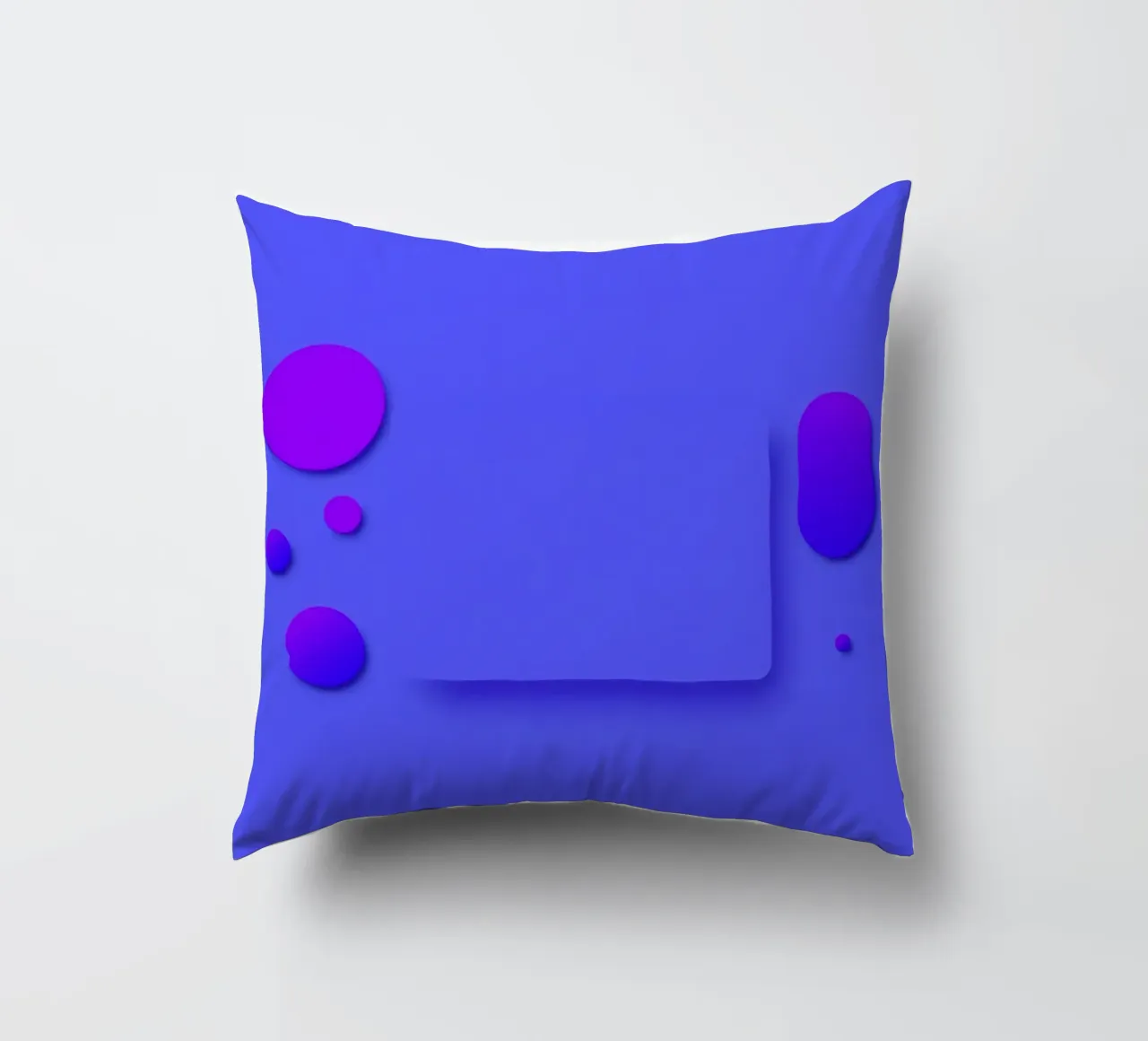 abstract shapes on blue background visually striking design decorative cushion by DesignDoodle