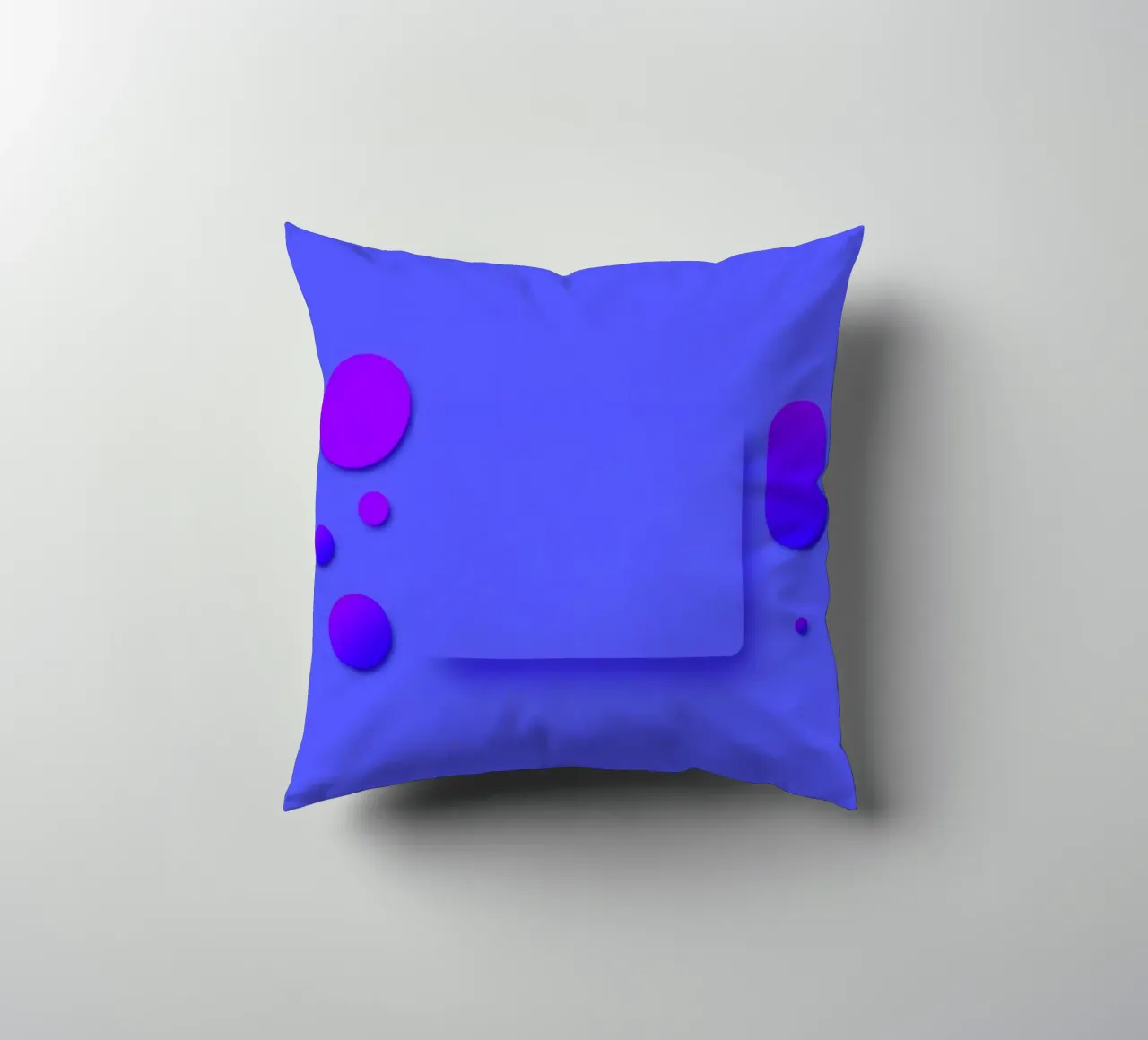 abstract shapes on blue background visually striking design decorative cushion by DesignDoodle