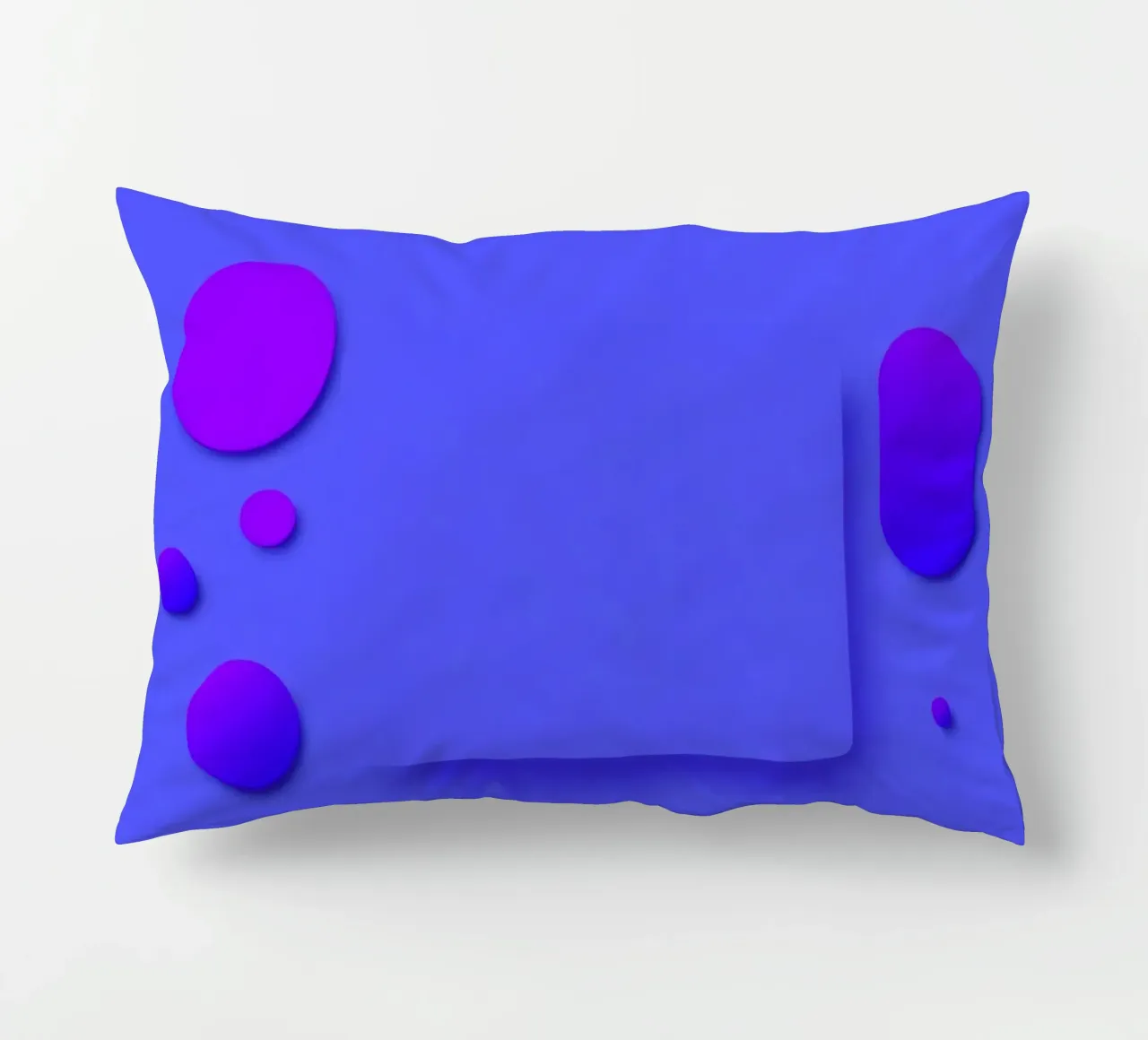 abstract shapes on blue background visually striking design decorative cushion by DesignDoodle