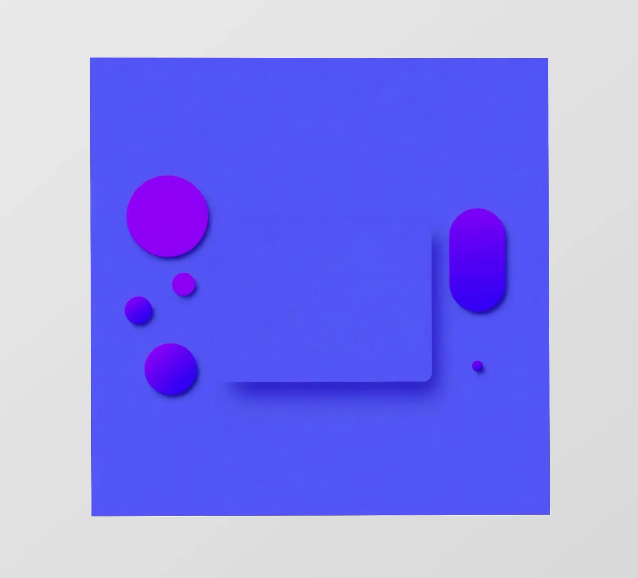abstract shapes on blue background visually striking design pvc cover by DesignDoodle