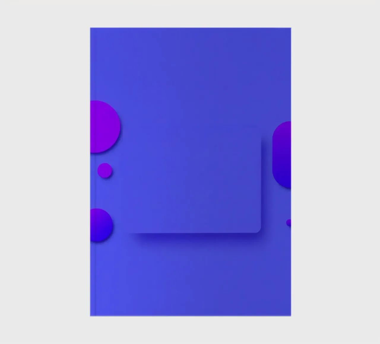 abstract shapes on blue background visually striking design notebook by DesignDoodle