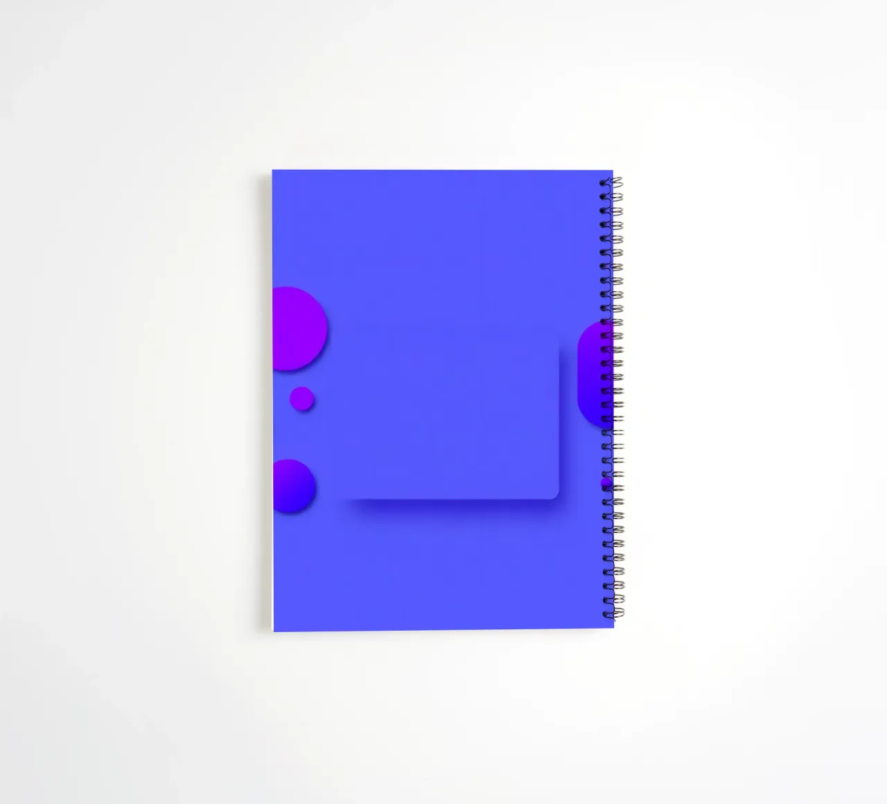 abstract shapes on blue background visually striking design spiral notebook by DesignDoodle