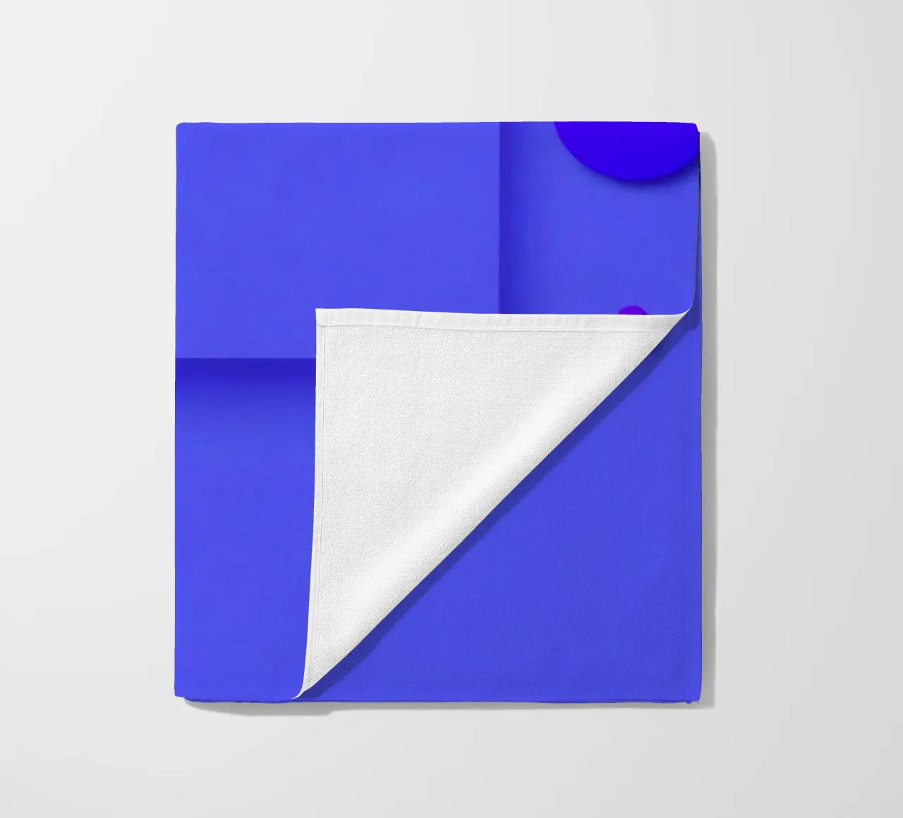 abstract shapes on blue background visually striking design beach towel by DesignDoodle