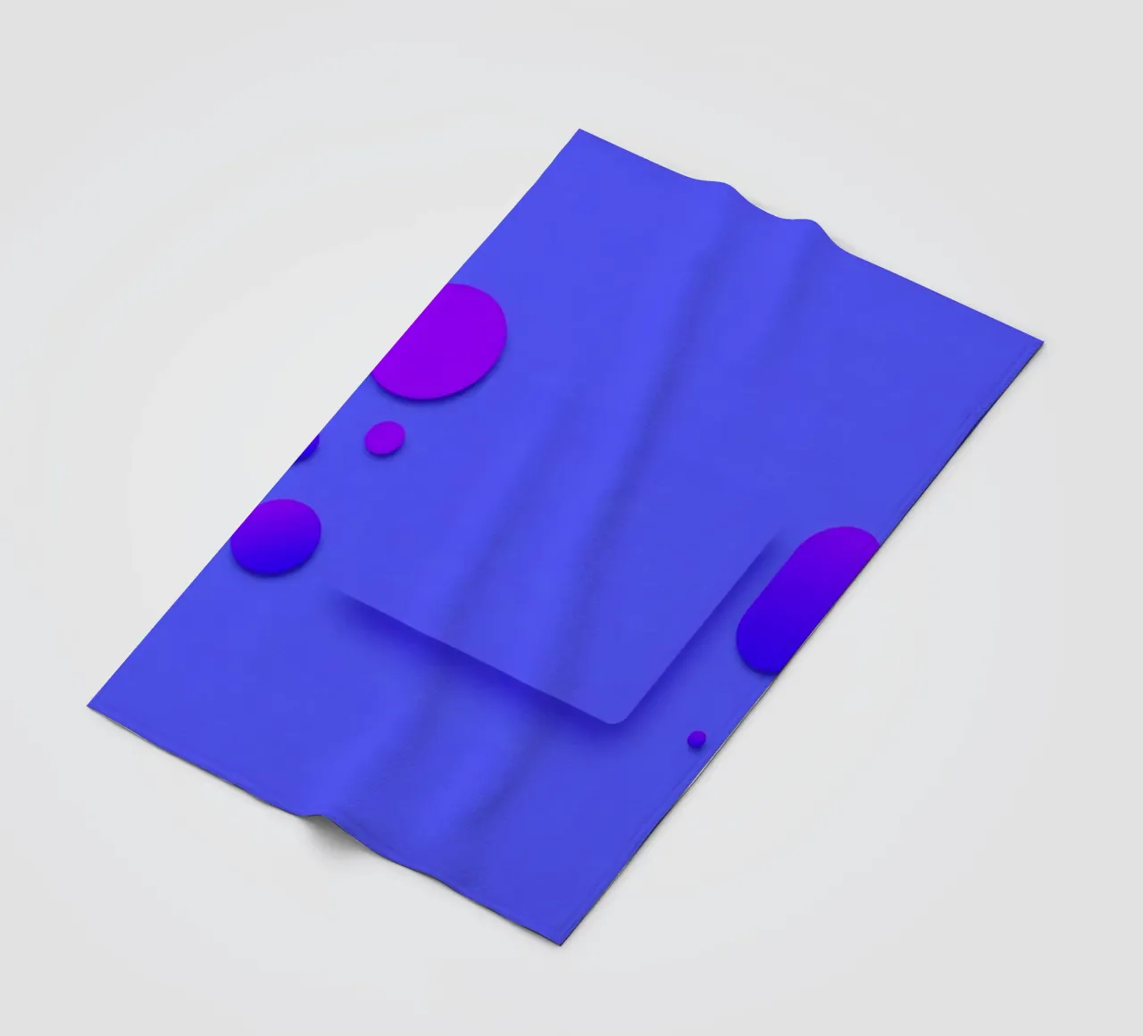 abstract shapes on blue background visually striking design fleece blanket by DesignDoodle