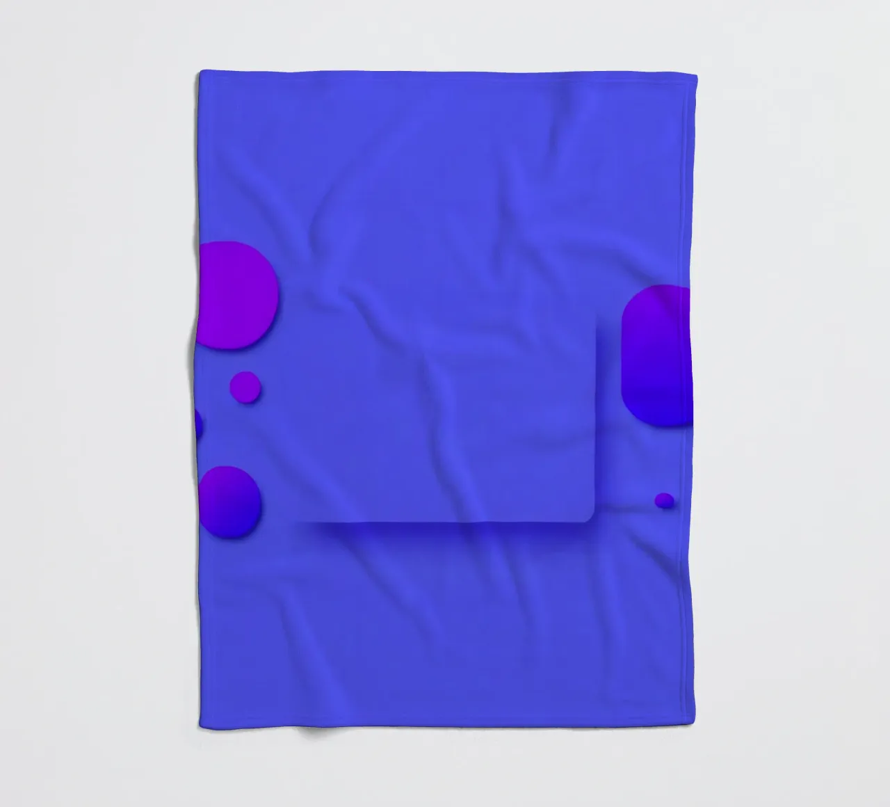 abstract shapes on blue background visually striking design fleece blanket by DesignDoodle