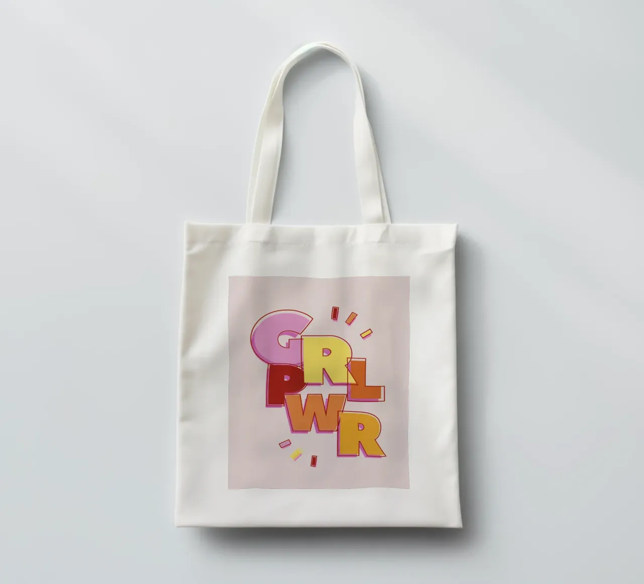 GRL PWR – Feminist Girl Power Design tote bag by showmemars