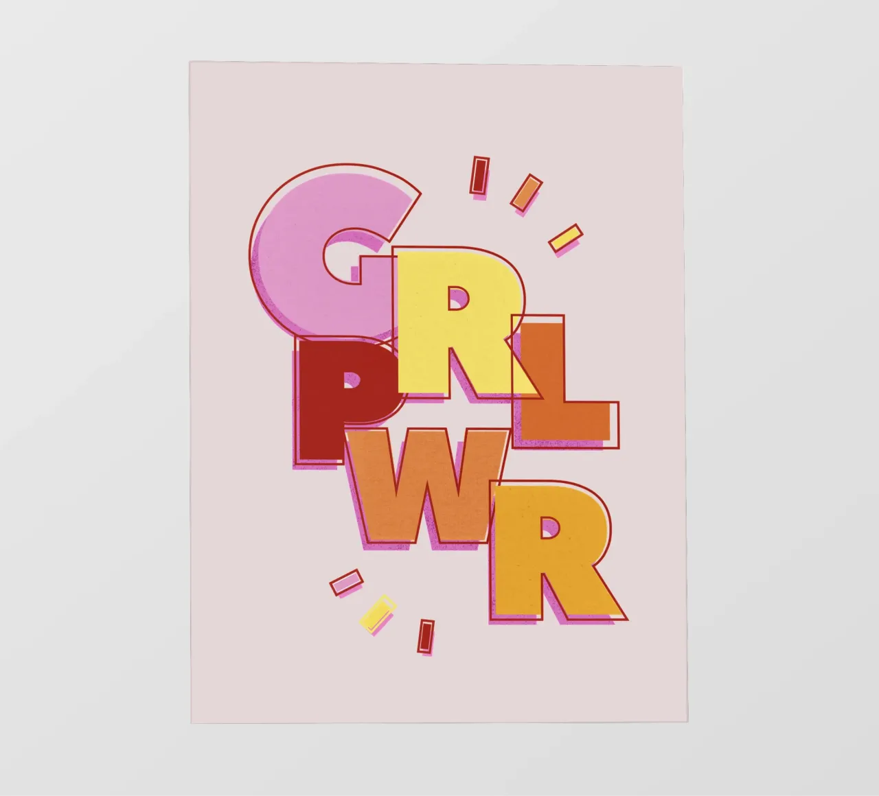 GRL PWR - Design femminista del potere delle ragazze telo in pvc da showmemars