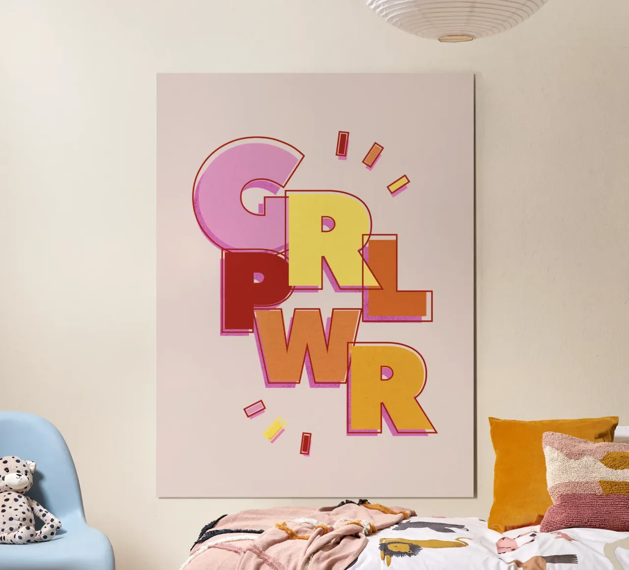 GRL PWR – Feminist Girl Power Design poster by showmemars