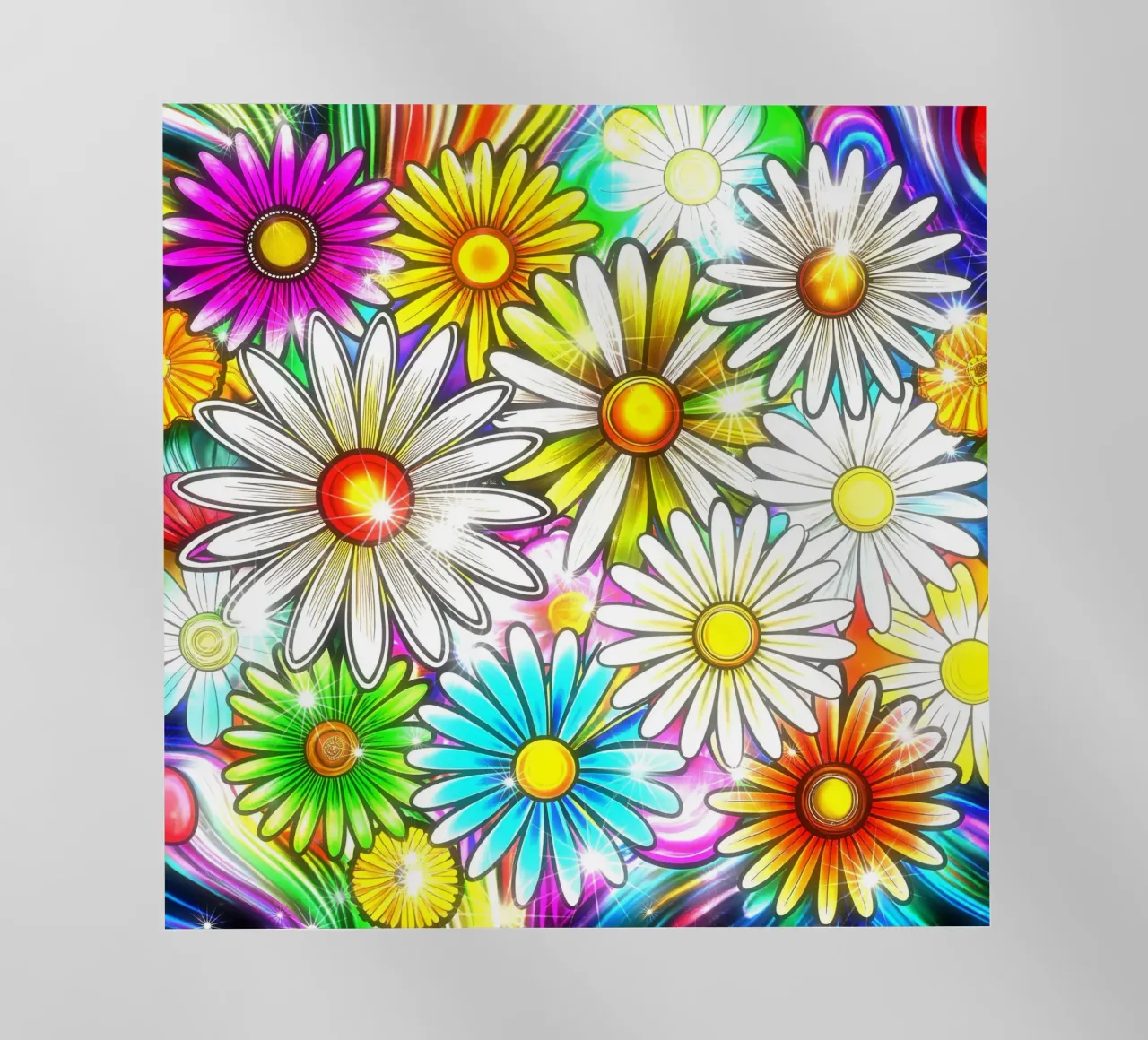 Daisy Disco Bloom pellicola backlit da Botanical Pattern House