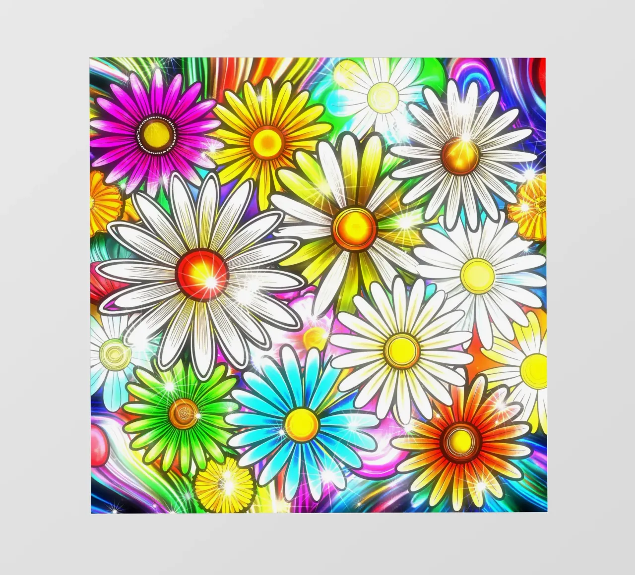 Daisy Disco Bloom pellicola backlit da Botanical Pattern House