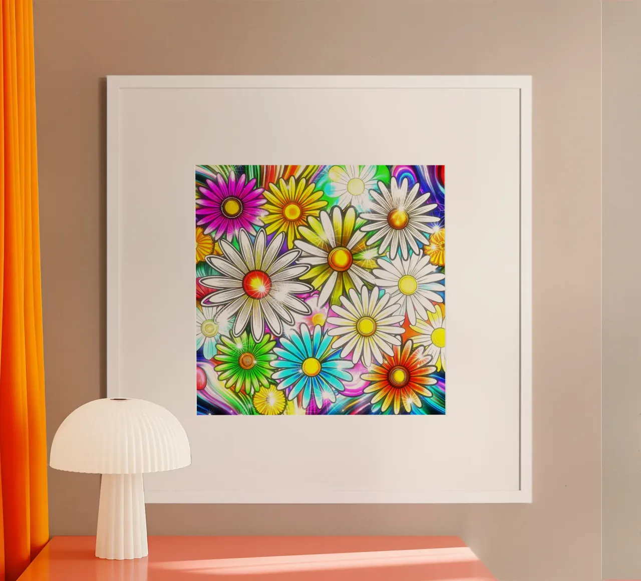 Daisy Disco Bloom hahnemühle by Botanical Pattern House