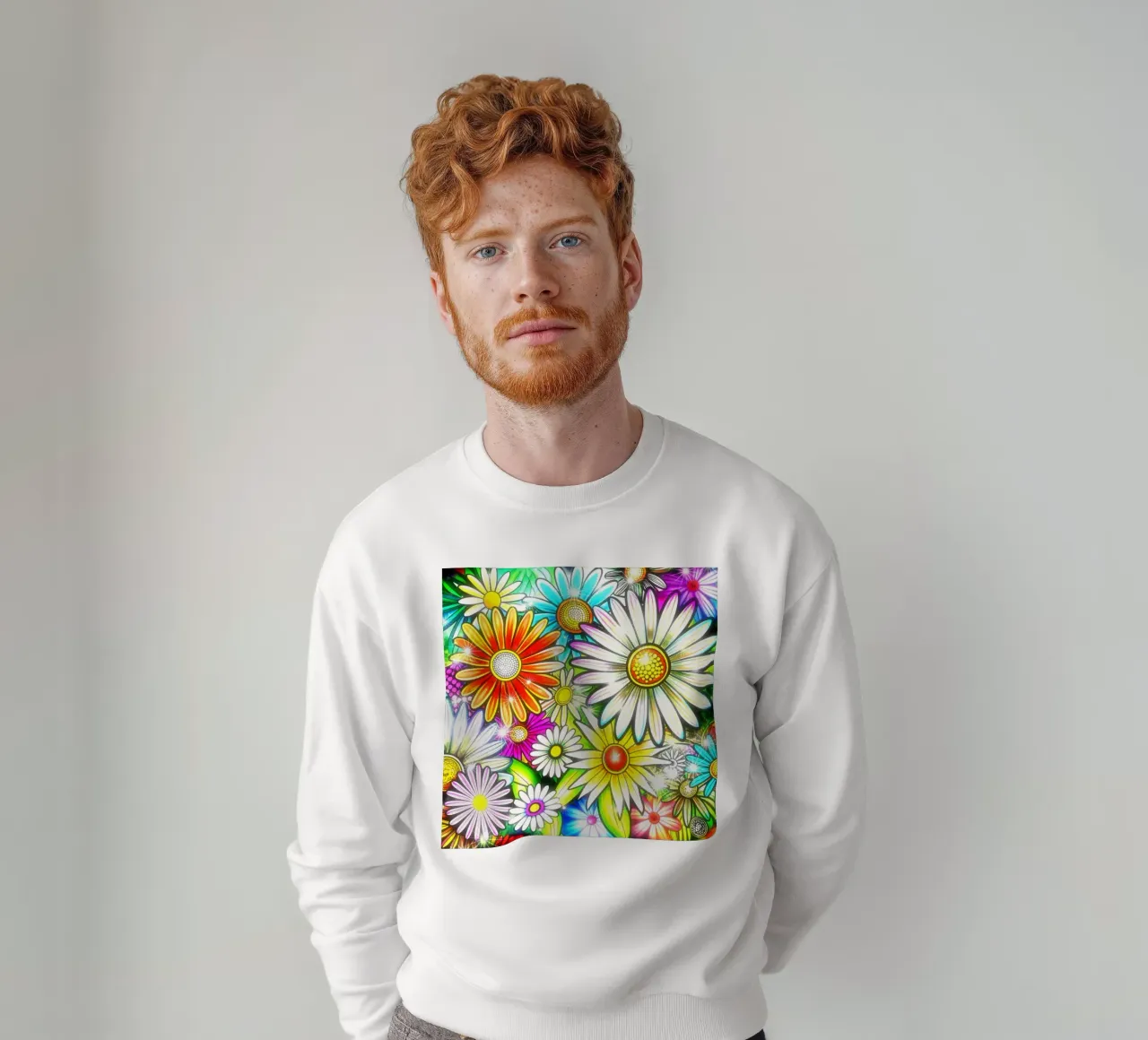 Daisy Disco Bloom felpa da Botanical Pattern House