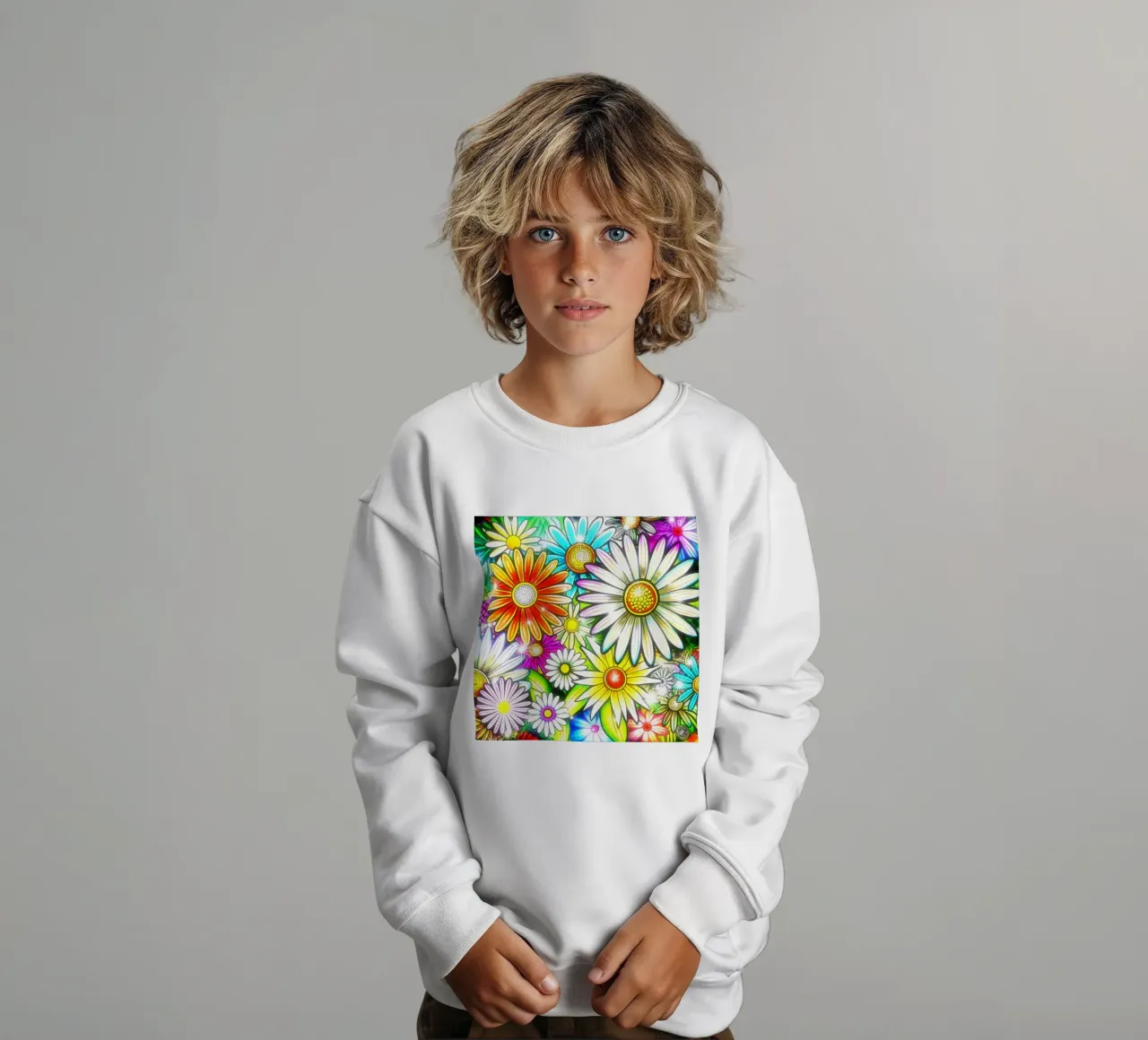 Daisy Disco Bloom felpa bambino da Botanical Pattern House