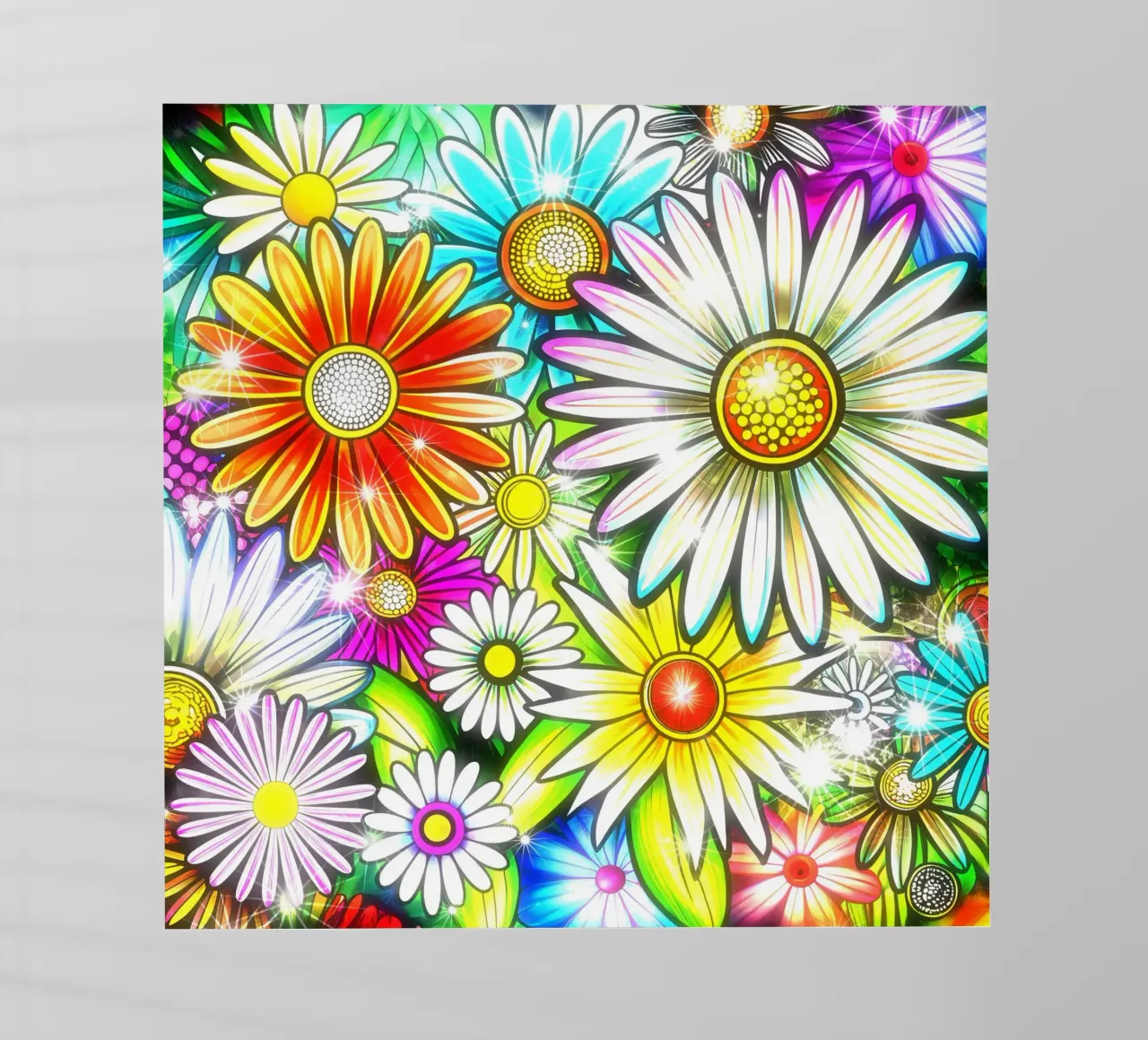 Daisy Disco Bloom pellicola backlit da Botanical Pattern House