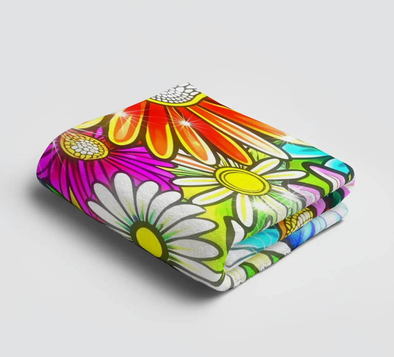 Daisy Disco Bloom asciugamano da bagno da Botanical Pattern House