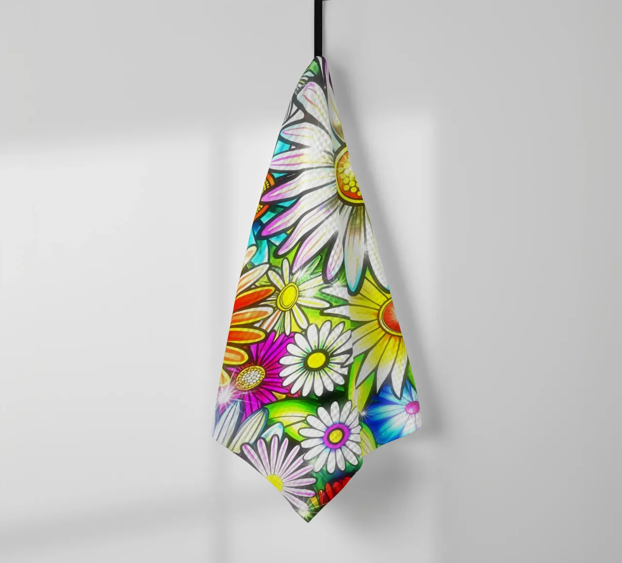 Daisy Disco Bloom canovaccio da cucina da Botanical Pattern House