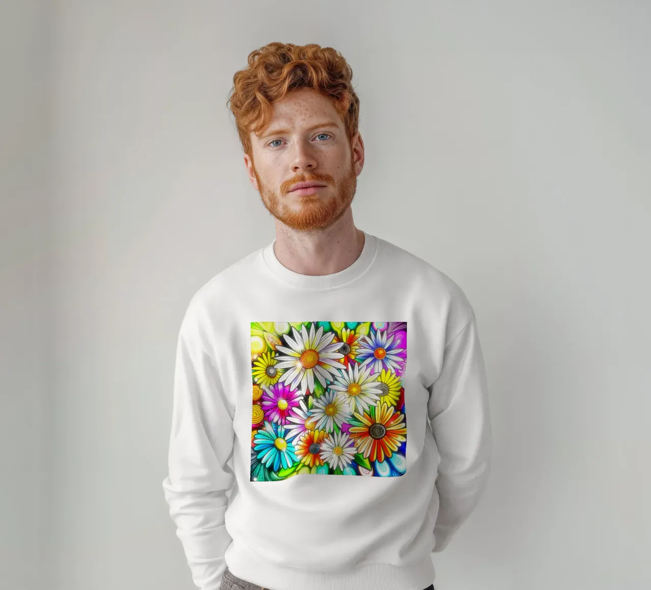 Daisy Disco Bloom felpa da Botanical Pattern House