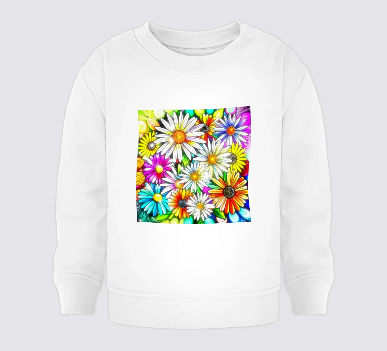 Daisy Disco Bloom felpa neonato da Botanical Pattern House