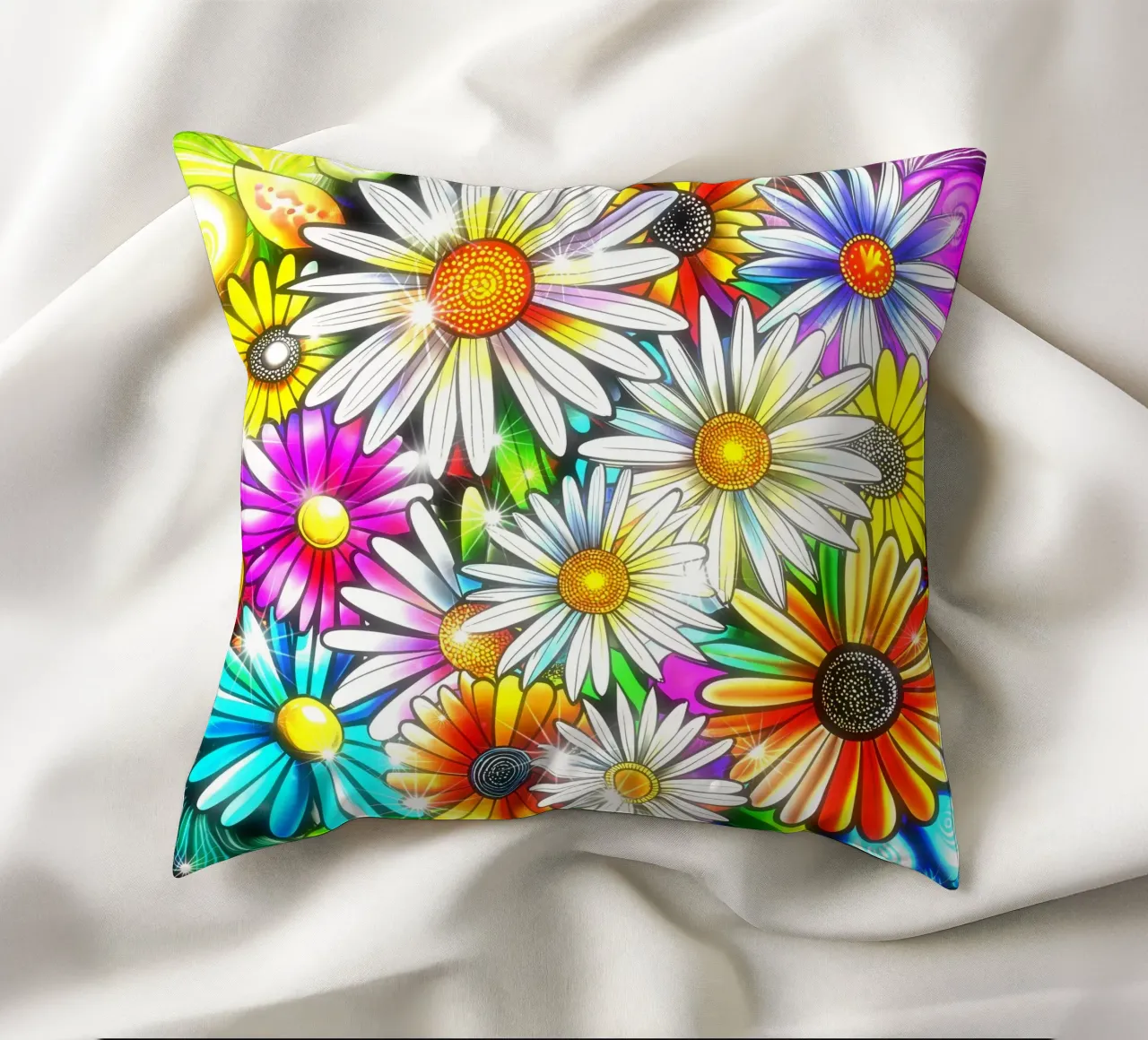 Daisy Disco Bloom cuscino da Botanical Pattern House