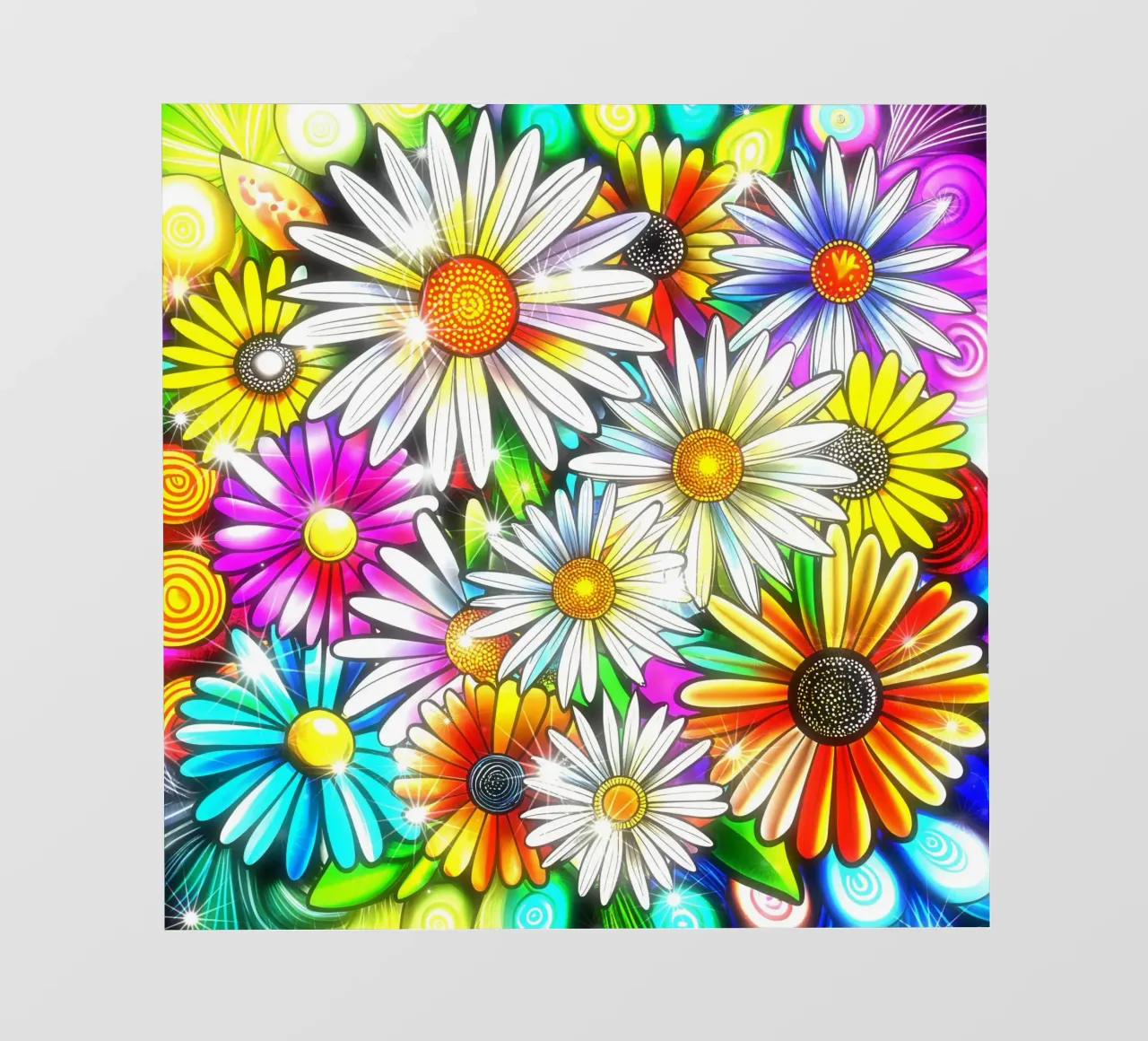 Daisy Disco Bloom telo in pvc da Botanical Pattern House