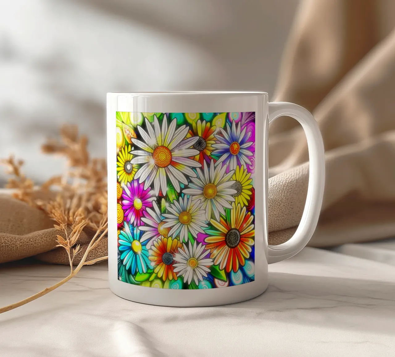 Daisy Disco Bloom tazza in ceramica da Botanical Pattern House