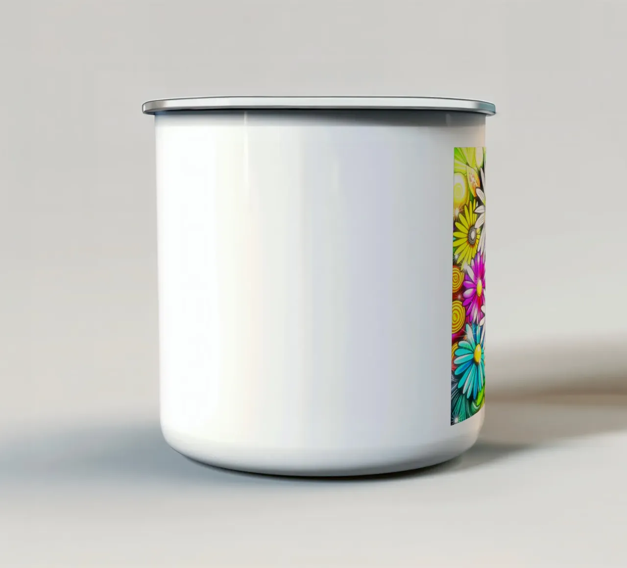 Daisy Disco Bloom tazza in smalto da Botanical Pattern House