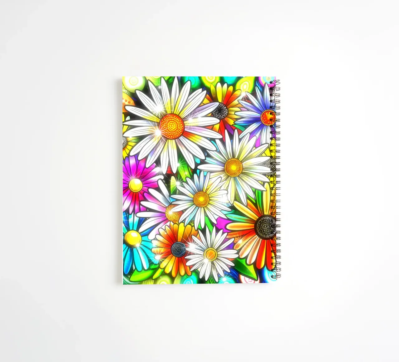 Daisy Disco Bloom spiral notebook by Botanical Pattern House