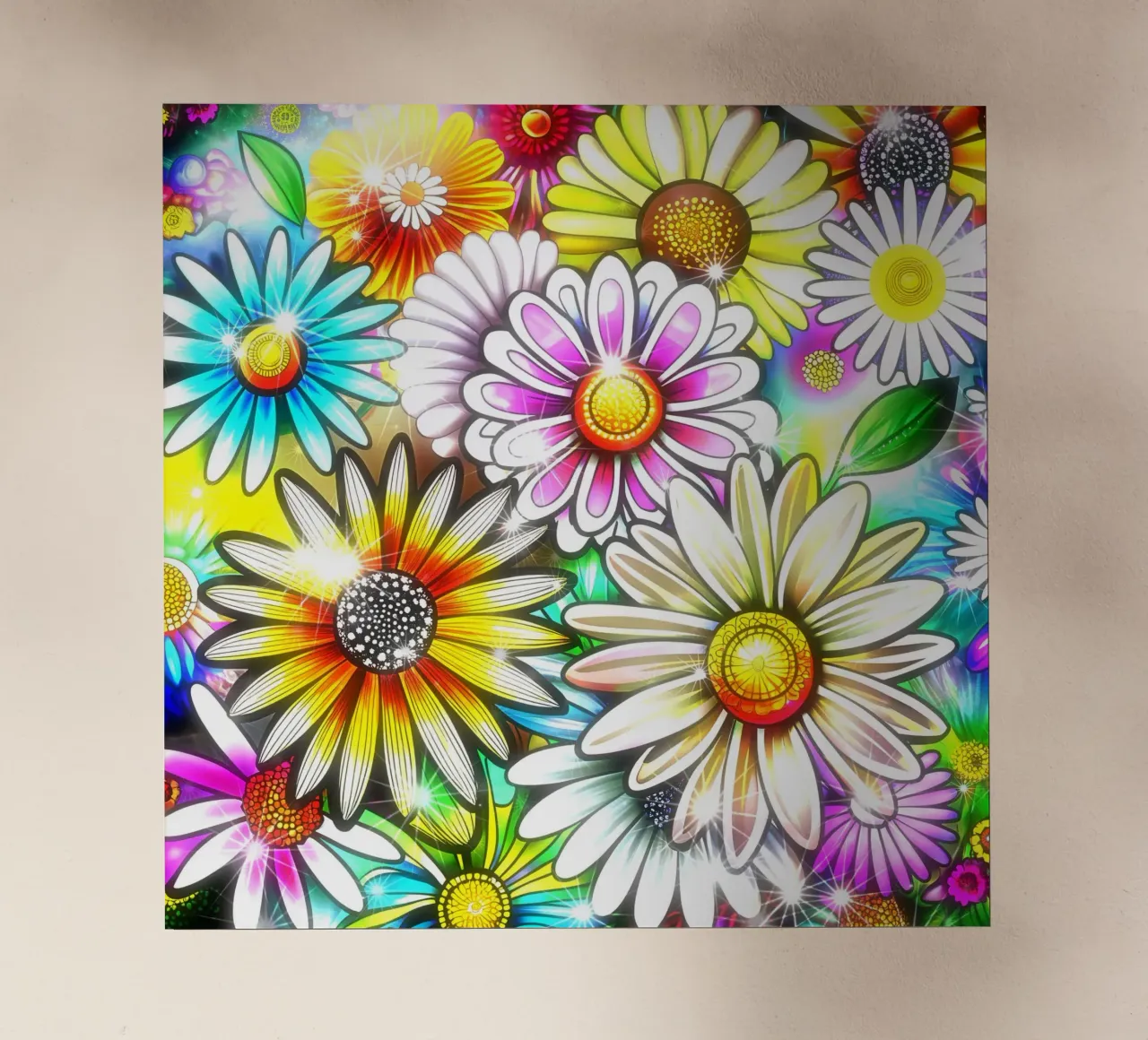 Daisy Disco Bloom Backlit Folie von Botanical Pattern House