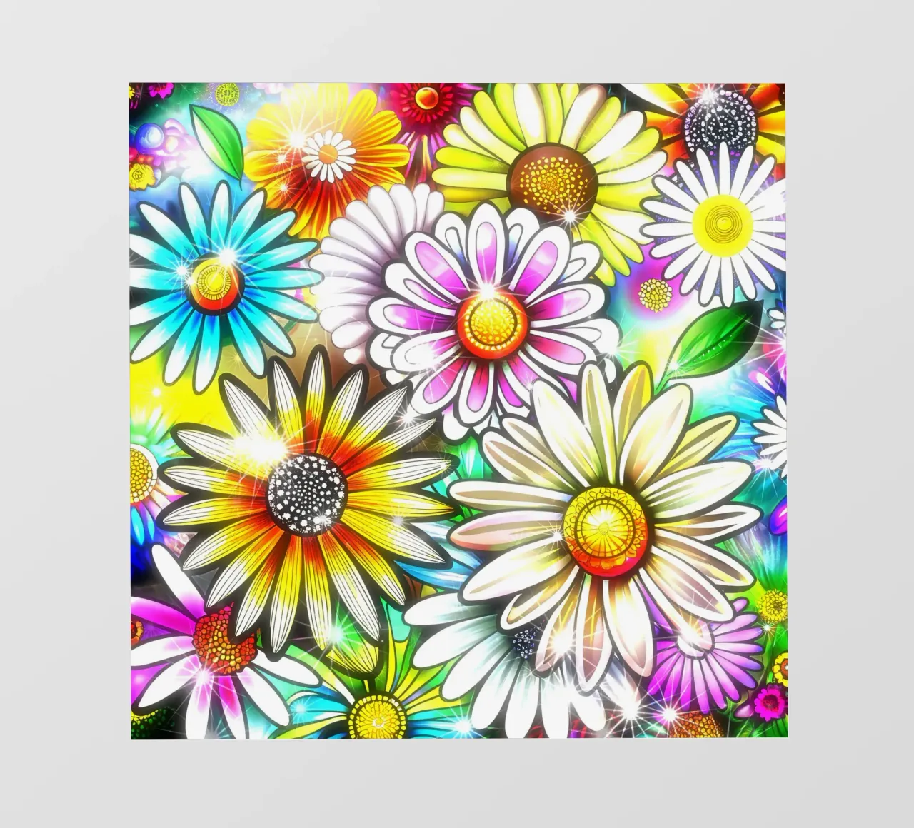 Daisy Disco Bloom telo in pvc da Botanical Pattern House