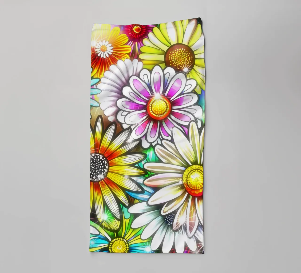 Daisy Disco Bloom asciugamano da bagno da Botanical Pattern House