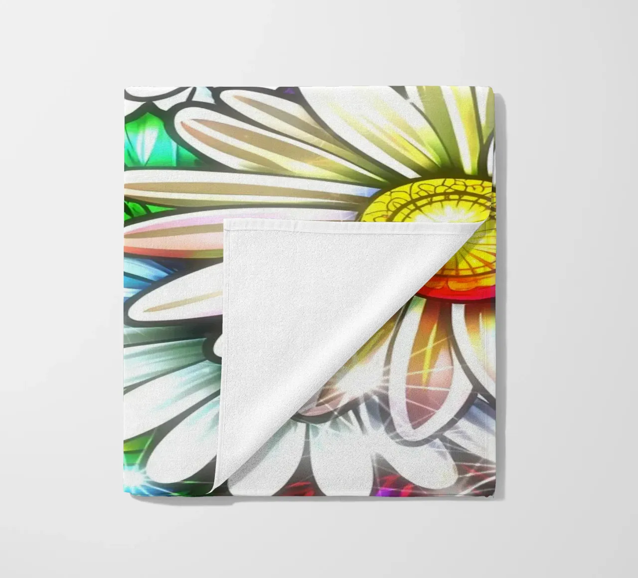 Daisy Disco Bloom beach towel by Botanical Pattern House